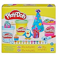 12 Pack Celebration Compound, Includes Confetti & Metallic Shine, Assorted Colors, Kids Arts & Crafts Toys for 3 Year Olds & Up, Party Favors