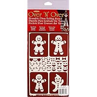 Armour Products Over n Over Glass Etching Stencil Gingerbread Folks