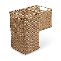 KOUBOO Wicker Step Basket, Natural, Rectangular, 15 x 9.5 x 15.75 in