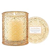 LA JOLIE MUSE Yuzu & Neroli Blossom Scented Candles, Citrus Candles for Home Scented, Natural Soy Wax Candle, Candles Gifts for Women, 6 oz 40 Hours Burn