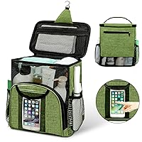 Portable Shower Caddy College Tote Bag, Quick Dry Hanging Toiletry Bag, Large Capacity Mesh Shower Caddy Portable for College Dorm Room Essentials for Boys and Girls for Bath Camping (Green)