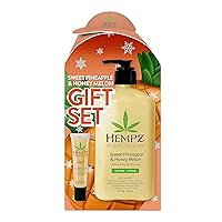 Hempz Sweet Escape Sweet Pineapple & Honey Melon Moisturizer (17 Oz) & Lip Balm (.44 Oz) – Holiday Moisturizing Lip Balm & Hydrating Lotion Gift Set for Women & Men for Combatting Dry Lips & Skin