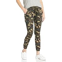 COVER GIRL Women's Cargo High Waisted Slim Fit Solid Color Skinny Drawstring