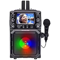 Karaoke USA Portable Karaoke Machine with 4.3” Color TFT Screen, Bluetooth, Recording Function, PA and Built-in Battery (GQ450)