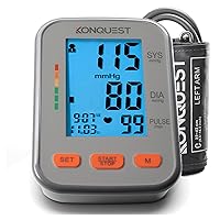 KBP-2704A Automatic Upper Arm Blood Pressure Monitor - Adjustable Cuff - Large Backlit Display - Irregular Heartbeat Detector - Tensiometro Digital…