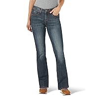 Wrangler Womens Western Mid Rise Stretch Boot Cut Jeans