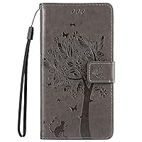 Wallet Case Compatible with Huawei Mate 10 Pro, Big Tree PU Leather Flip Folio Shockproof Cover for Mate 10 Pro (Grey)