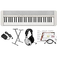 Casio CT-S1 Educational Pack with Stand and eMedia Instructional Software, AC Adapter and Headphones, White