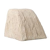 10 Inch Landscape Stone, Outdoor Faux Rock Cover, Artificial Landscape Enclosure, Fake Decorative Protection Lid, Natural Sandstone Appearance, Waterproof, Lightweight, Wind Resistant, Beige