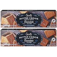 Generic Specially Selected Milk Chocolate Coated Butter Cookie Thins (2 Pack SimplyComplete Bundle) From Germany, Real Cocoa, No Artificial Flavors Colors, Snack Break Biscuit