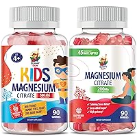 Magnesium Gummies for Kids & Adults - Calm Magnesium Chews - Magnesium Citrate Chewable Supplement for Mood & Muscle Support