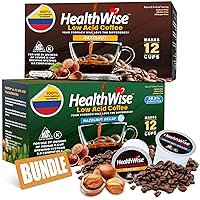 Hazelnut Regular & Hazelnut Decaf Low Acid K-Cups - Swiss Water Process, Healthier Coffee, Gentle on Stomachs, Easy on Digestion, Low Acid Coffee, Medium Roasted Coffee - Bundle