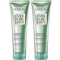 Thickening Sulfate Free Shampoo and Conditioner, Thickens + Strengthens Thin, Fragile Hair, EverPure, 1 Hair Care Kit
