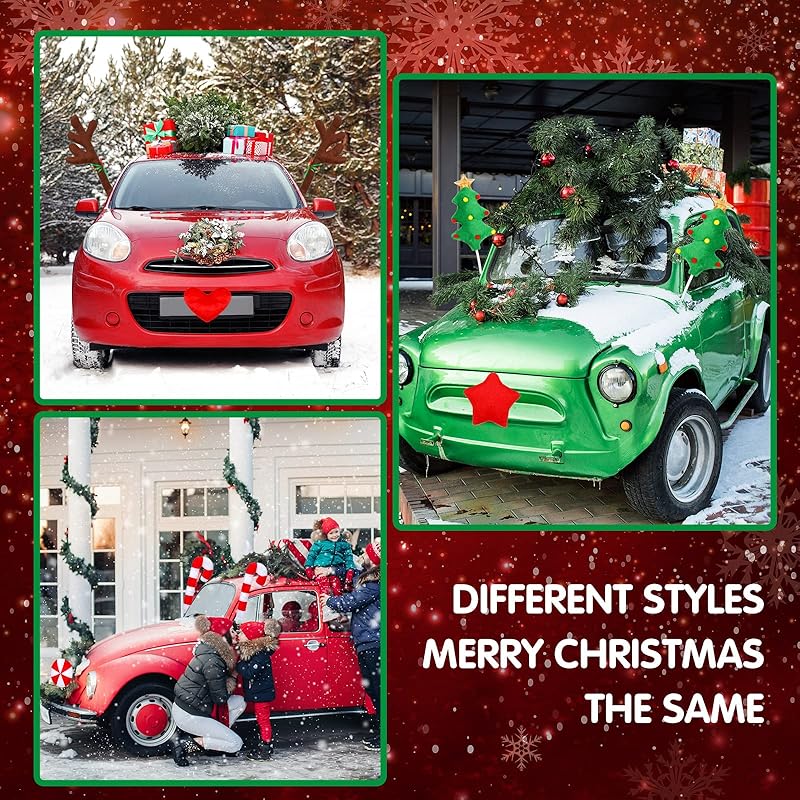 Mua Tallew 3 Pieces Car Reindeer Antler Kit Christmas Decorations ...