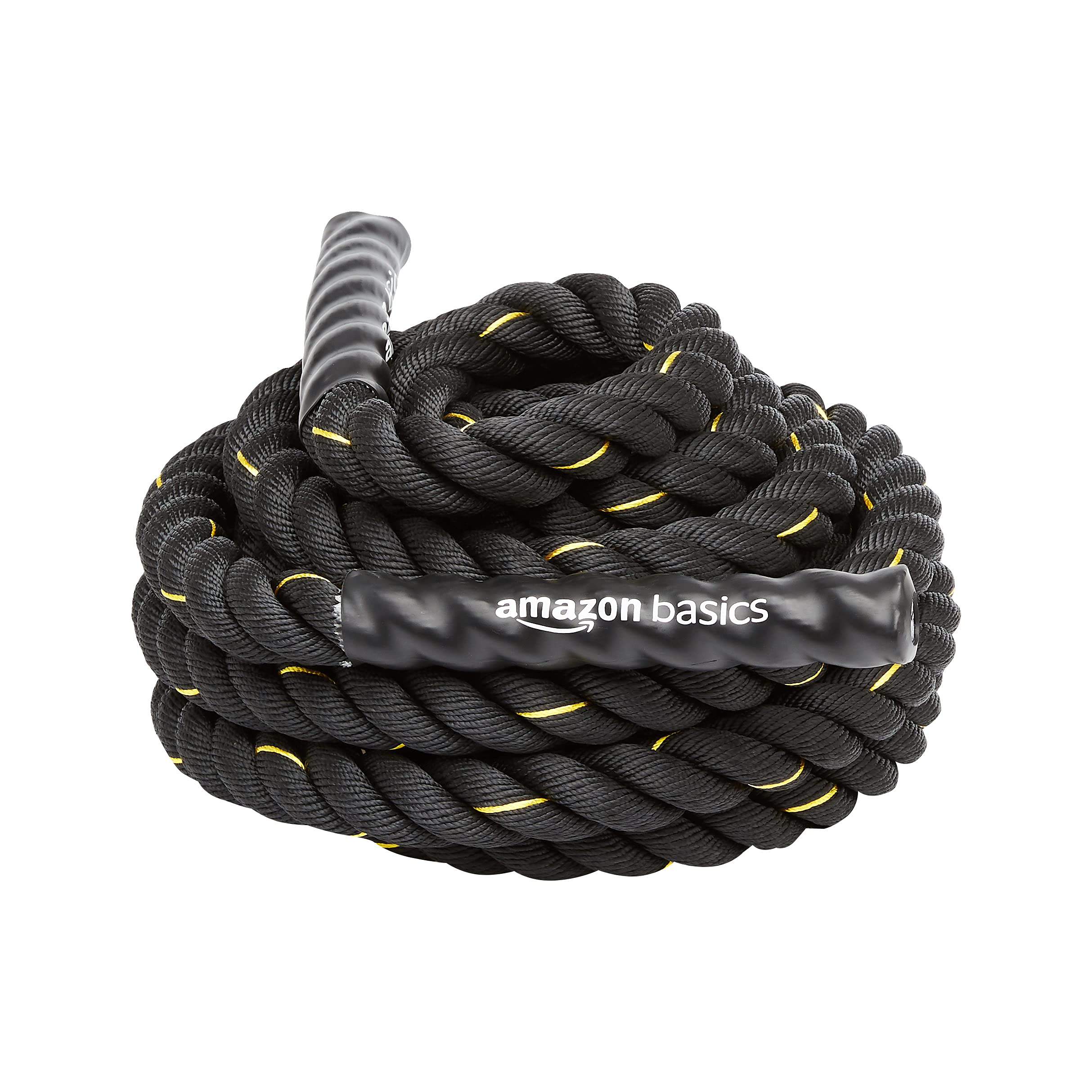 Amazon Basics Battle Exercise Training Rope - 30/40/50 Foot Lengths, 1.5/2 Inch Widths