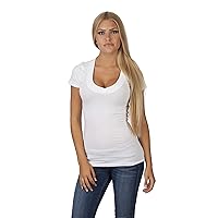 Women's Deep V-Neck Short-Sleeve Shirt