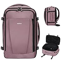 ECOHUB Travel Backpack 18x14x8 Spirit Airlines Personal Item Bag Carry On Backpack 13 Pockets Large Work Casual Daypack for men Airline Approved Waterproof Gym Backpack with Charging Port, Pink