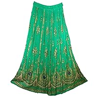 Women's Long Bohemian Maxi Skirt - Gypsy Hippie Boho Chic Style Dress