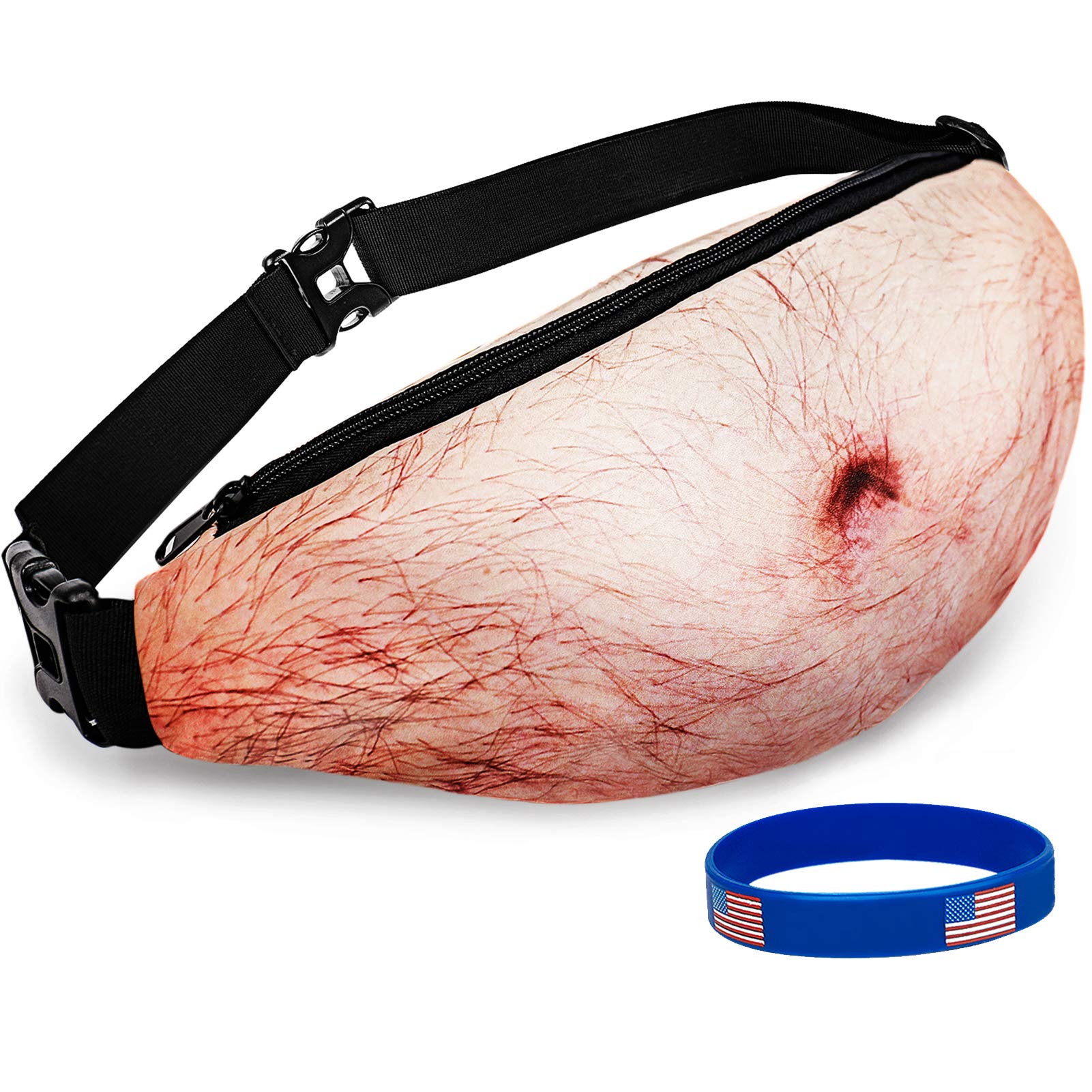 Funny Gifts White Elephant Gifts, Wisedom Dad Bag Fanny Pack & 3D Beer Belly Waist Pack Waterproof Gag Gifts For Men Christmas Stocking Stuffers for Men