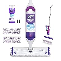 Swiffer PowerMop Multi-Surface Mop Kit for Floor Cleaning, Fresh Scent, Mopping Kit Includes PowerMop, 2 Mopping Pad Refills, 1 Floor Cleaning Solution with Fresh Scent and 2 Batteries