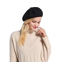 Berets for Women Wool French Beanies Hat Solid Color Lightweight Casual