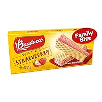 Bauducco Wafers - Crispy and Delicate Wafer Cookies Filled With Triple Layer Cream 9oz (Strawberry)