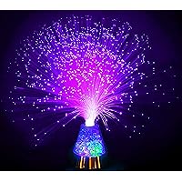 Ice Fiber Optic Mood Novelty Lamps Lighting Glacier with Color-Changing Crystals Base