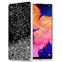 Case Compatible with Samsung Galaxy A10 / M10 in Black with Glitter - Protective TPU Silicone Cover with Sparkling Glitter - Ultra Slim Back Cover Case