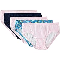 Fruit of the Loom Girls' Cotton Hipster Underwear (6 Pack - Fashion Assorted, 4)