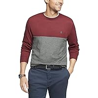 IZOD Men's Big and Tall Advantage Performance Crewneck Colorblock Fleece Pullover Sweatshirt