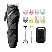 ConairMAN Number Cut, Cord/Cordless Men’s Hair Clippers and Trimmers Set, Includes Barber Comb and Scissors, Cleaning Brush, Oil, Blade Guard and Deluxe Storage Case, At-Home Clipper Kit, Rechargeable