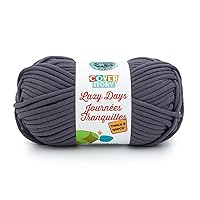 Lion Brand Yarn Cover Story Lazy Days Thick & Quick, Blanket Yarn, Pewter, 1 Pack