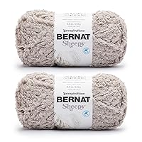 Bernat Sheepy Bunny Brown Yarn - 2 Pack of 250g/8.8oz - Nylon - 6 Super Bulky - Knitting/Crochet