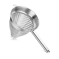 New Star Foodservice 537454 Stainless Steel Reinforced Bouillon Strainer, 10-Inch