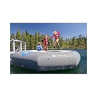 AQUAGLIDE Recoil Tramp- Inflatable AquaPark Trampoline with C- Deck, 14', Multicolor