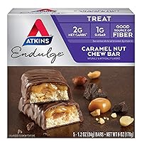 Atkins Peanut Butter Protein Wafer Crisps 5 Count and Caramel Nut Chew Bar 5 Count Bundle