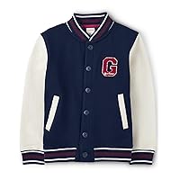 Gymboree Boys' and Toddler Embroidered Varsity Fall Jacket