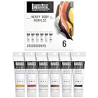 Liquitex Professional Heavy Body Acrylic Paint, 6 x 59ml (2-oz), Iridescent Colors Set