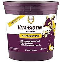 Vita Biotin Crumbles horse hoof Supplement, Helps maintain healthy, sound hooves and strong hoof walls, 3 lbs., 48 day supply