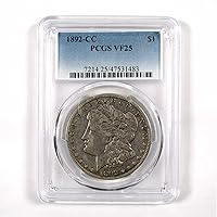 1892 CC Morgan Dollar VF 25 PCGS 90% Silver $1 Coin SKU:I9144
