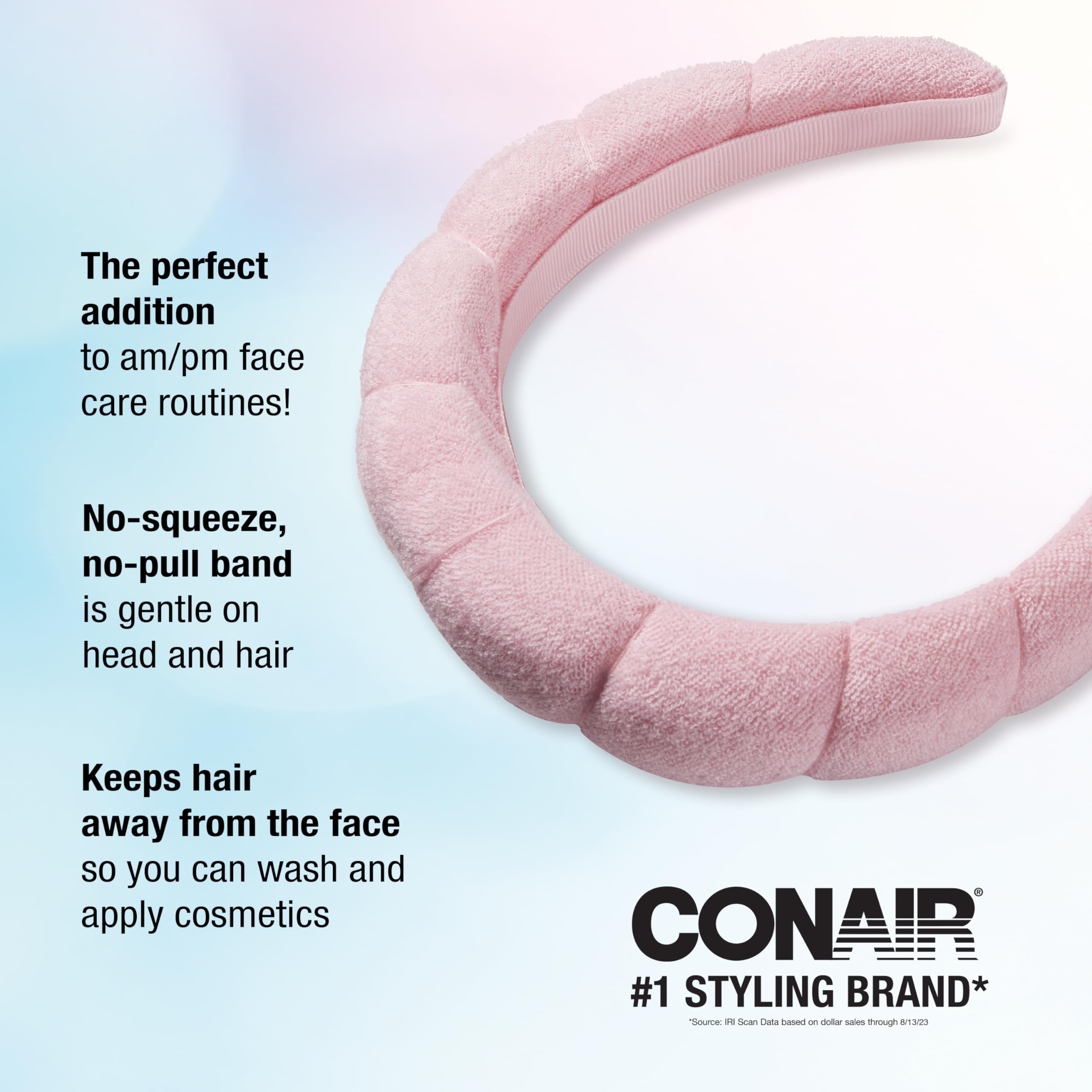 Conair Spa Headband, Bubble Headband for Washing Face, Applying Makeup and Skincare Routine