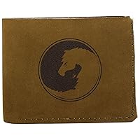 Men's Horse Yin Yang Handmade Natural Genuine Pull-up Leather Wallet