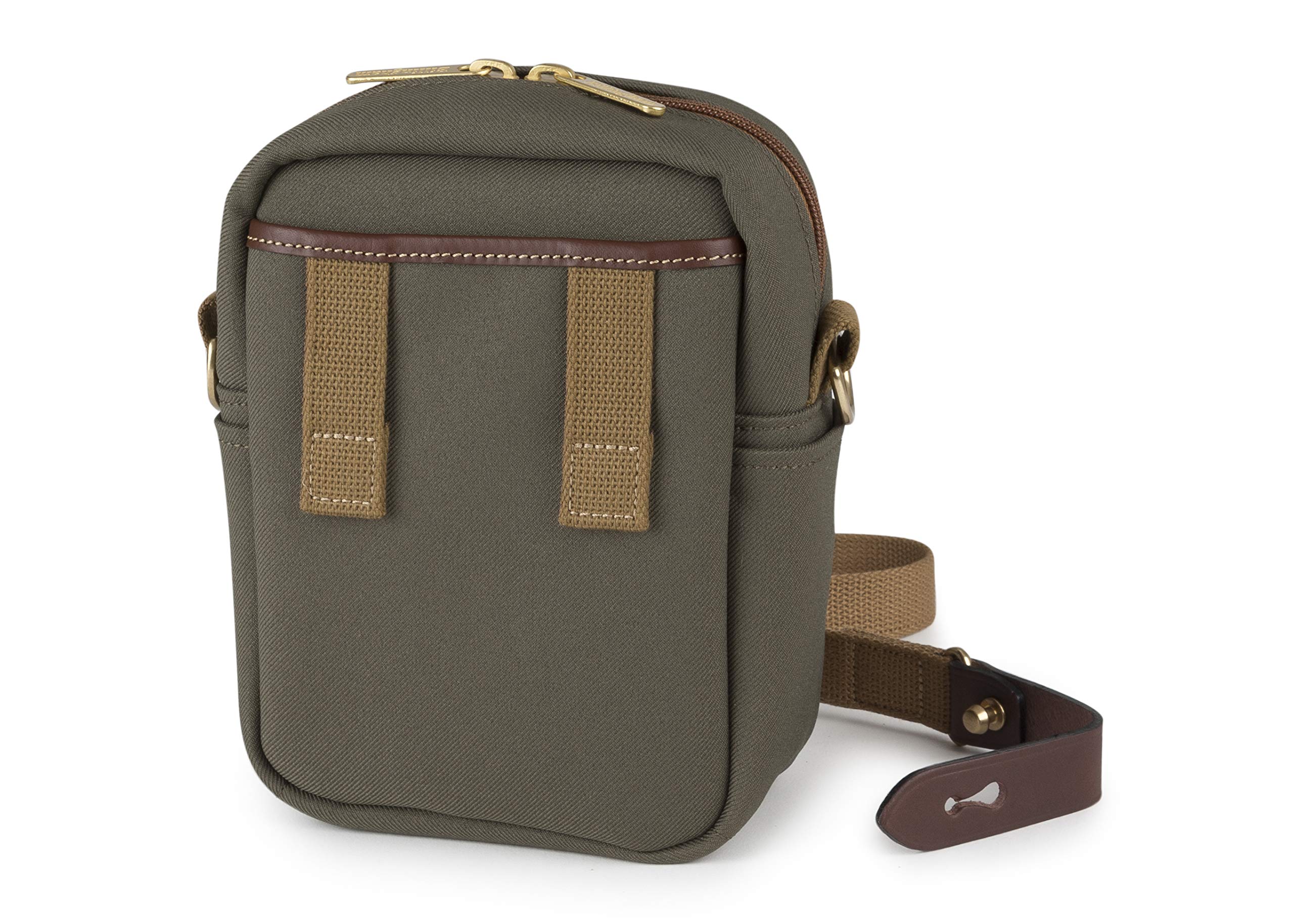 Billingham Compact Stowaway Camera/Travel Pouch (Sage FibreNyte/Chocolate Leather)