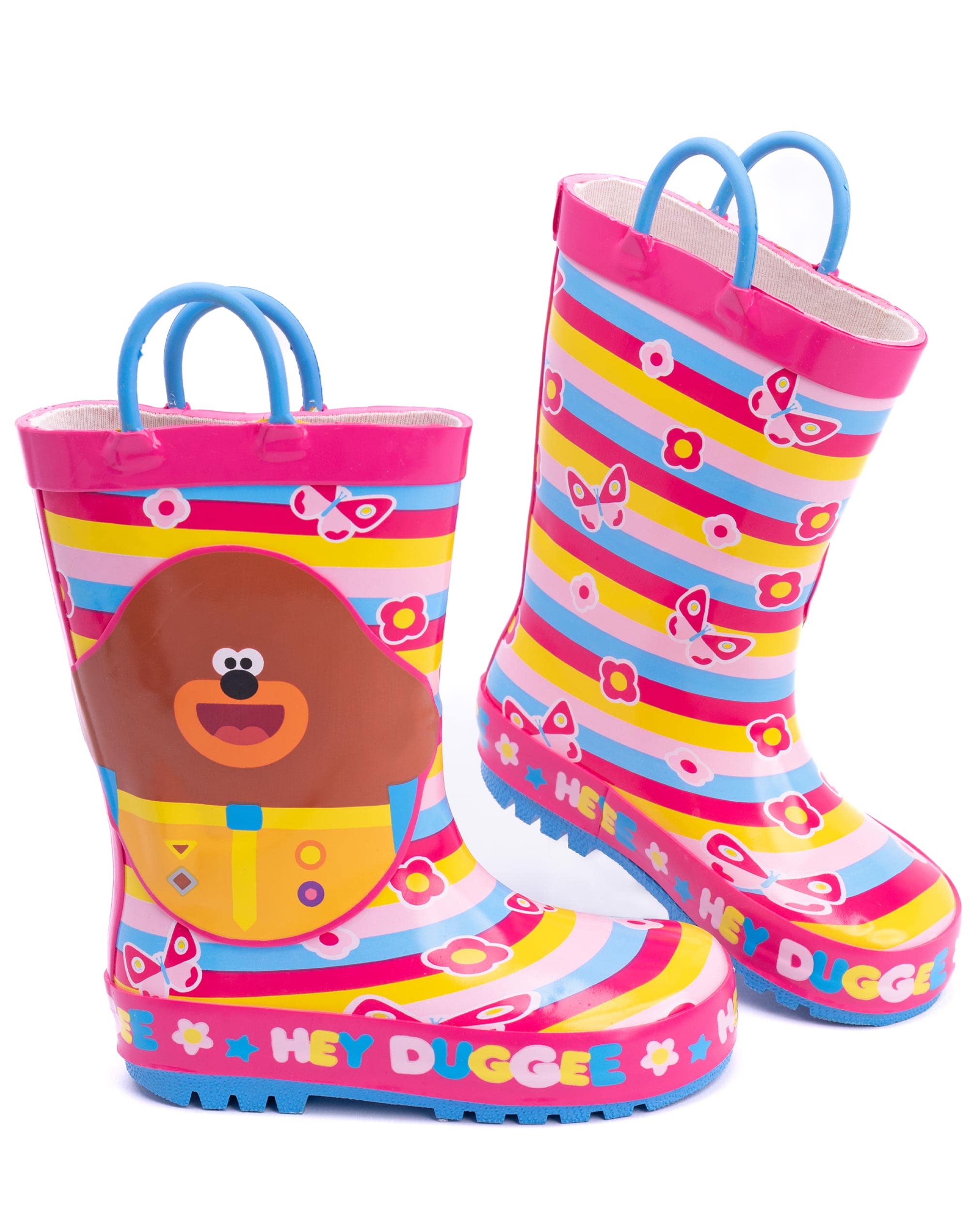 Hey Duggee Girls Wellies Children's Wellington Shoes Carry Handle Snow Boots