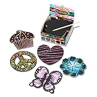 Melissa & Doug Scratch Art Friendship Mini Notes (125) With Wooden Stylus - Color Scratch Art Mini Notes, Party Favors, Stocking Stuffers, Arts And Crafts For Kids
