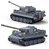 General Jim's Military Brick Building Set - WW2 German Army King Tiger Tank Building Blocks Model Set for Military, World War 2, Military and Brick Building Enthusiasts Including Teens and Adults
