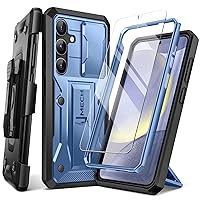TONGATE Compatible with Samsung Galaxy S24 Plus Case with Slide Camera Cover and Screen Protector, Military Grade Shockproof Phone Case with Kickstand & Belt-Clip for S24 Plus Case 6.7