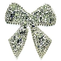 Fashion Sillver Bow Knot Crystal Sequin Shine Shiny Patches Sticker Cartoon Kids Design Badges Iron On Sewing Kids Clothing Hat Shoes