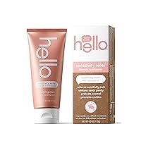 Hello Oral Care Sensitivity Relief Toothpaste for Sensitive Teeth with Fluoride + Coconut Oil Vegan SLS Free Whitening Oz, Soothing Mint, 4 Ounce