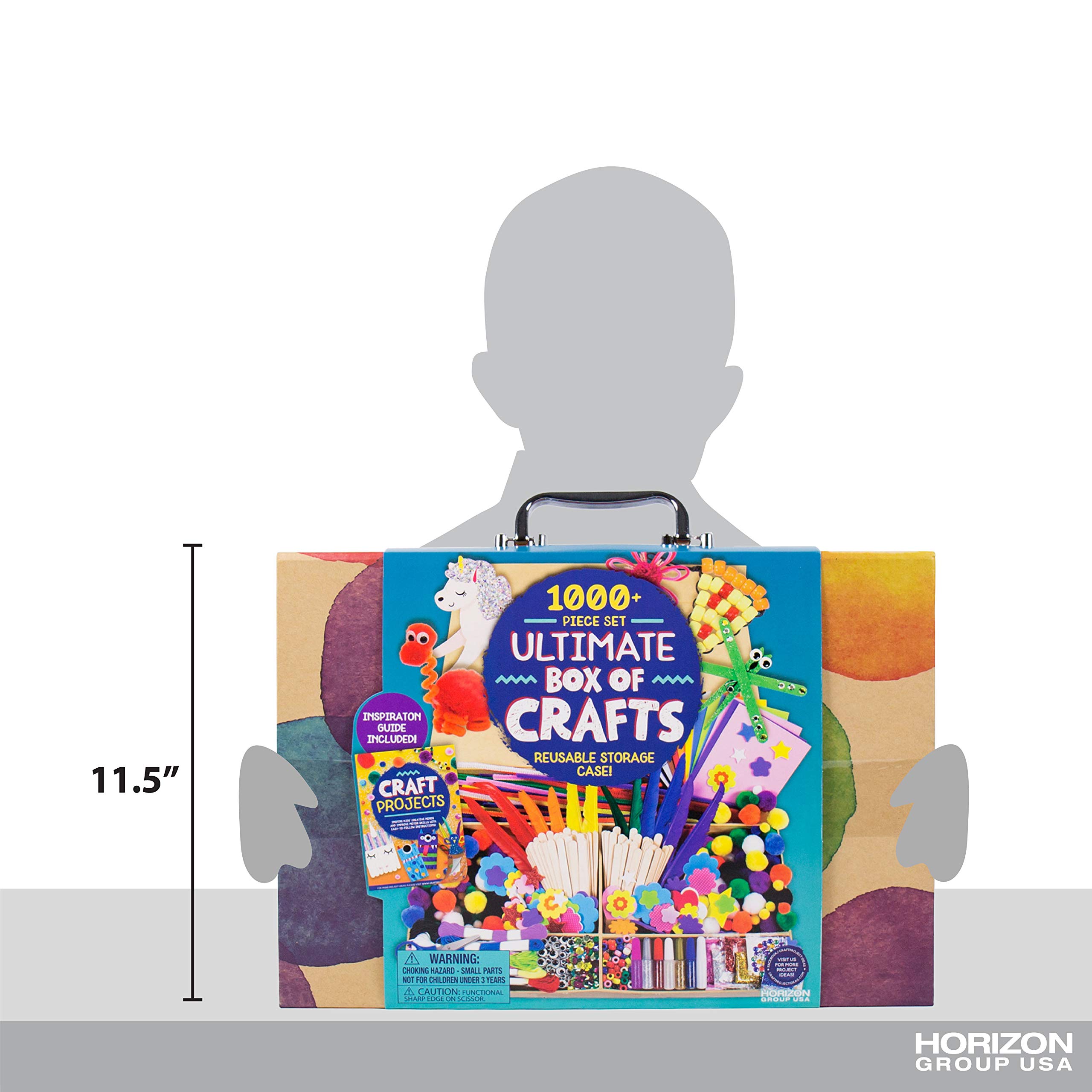 Made By Me Ultimate Craft Box, Art & Craft Activities 1000 Piece Set, Storage Case, Great for Preschool, Adult & Group Projects, Craft Box for Kids Girls & Boys